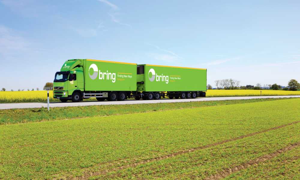 A Bring truck on a road