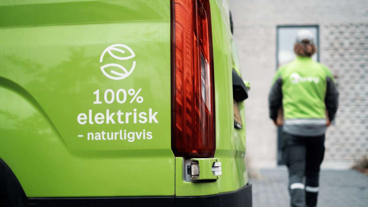 Grønn elektrisk Bring-bil